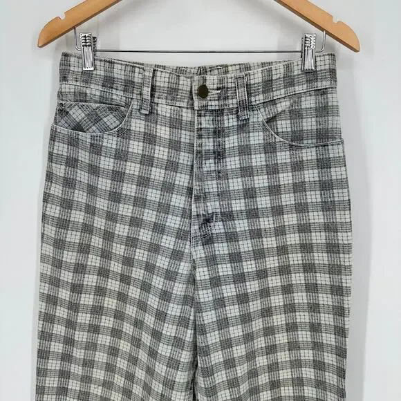 Vintage 90’s GUESS Jeans Plaid Georges Marciano Tapered Straight Ankle Zip